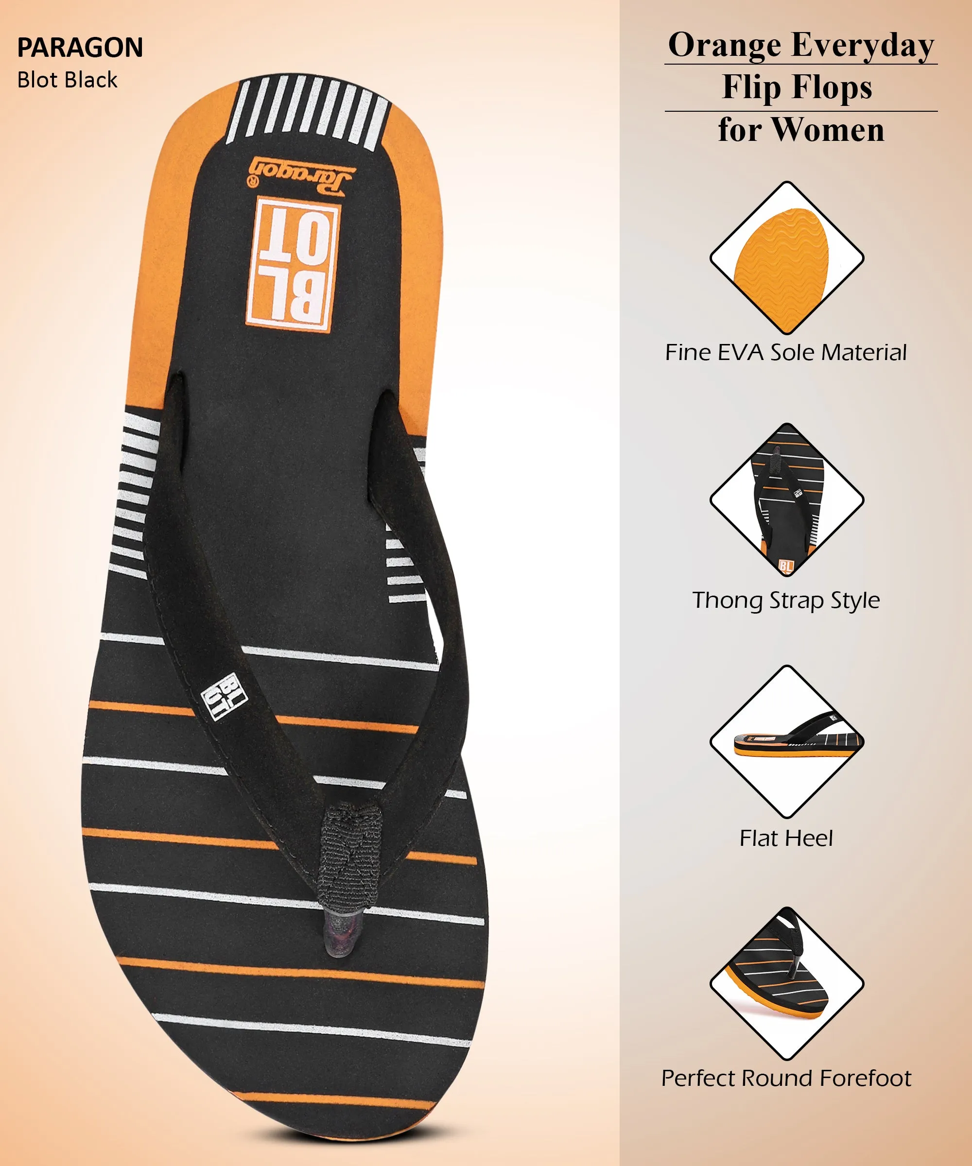 Flip Flops For Long Toes Paragon Blot K3308L Women Slippers | Lightweight Flipflops for Indoor & Outdoor | Casual & Comfortable | For Everyday Use