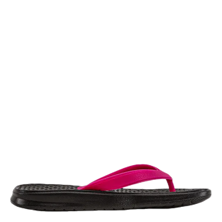 Solay Thong Pink/Black Flip Flops Fashion