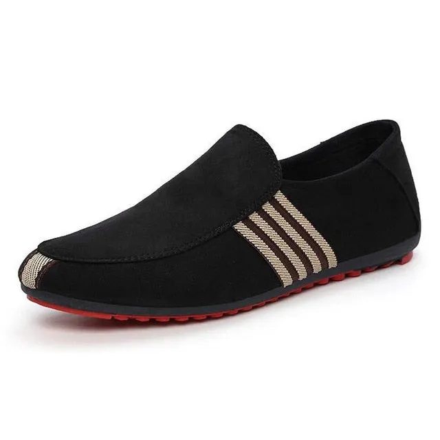 HEE GRAND Brand 2017 Fashion Slip-On Flat Breathable Casual Male Shoes, Striped Solid Men Summer Fashion Shoes XMR212 Best Casual Shoes For Flat Feet