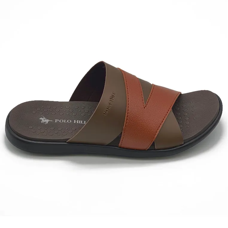 St. Lucia Sandals Contrast Cross Band Slide Sandals