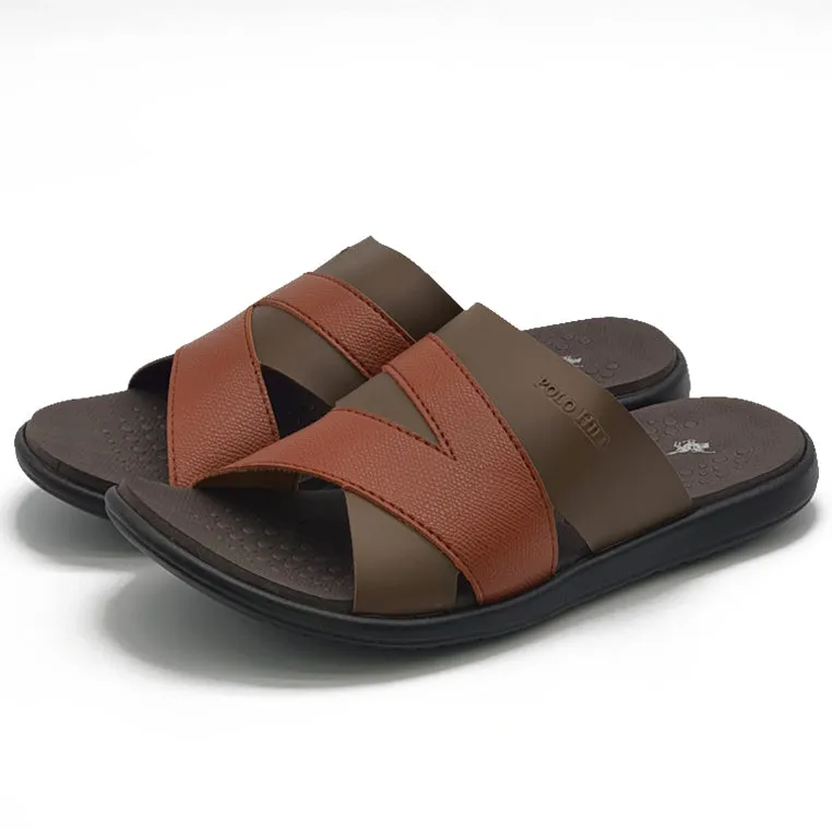 Contrast Cross Band Slide Sandals Fake Sandals