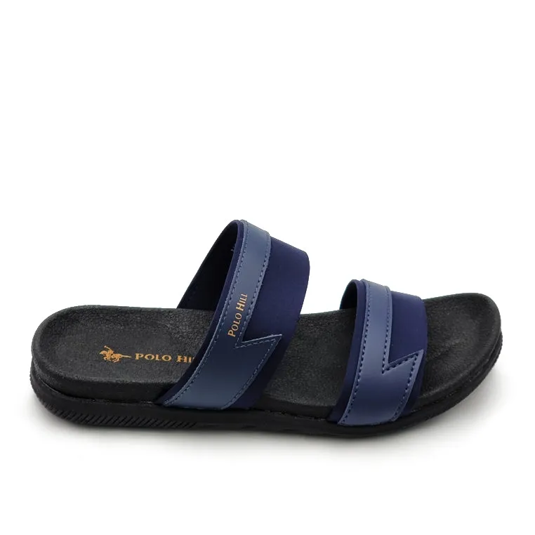 Contrasted Two Band Slide Sandals Project Cloud Sandals