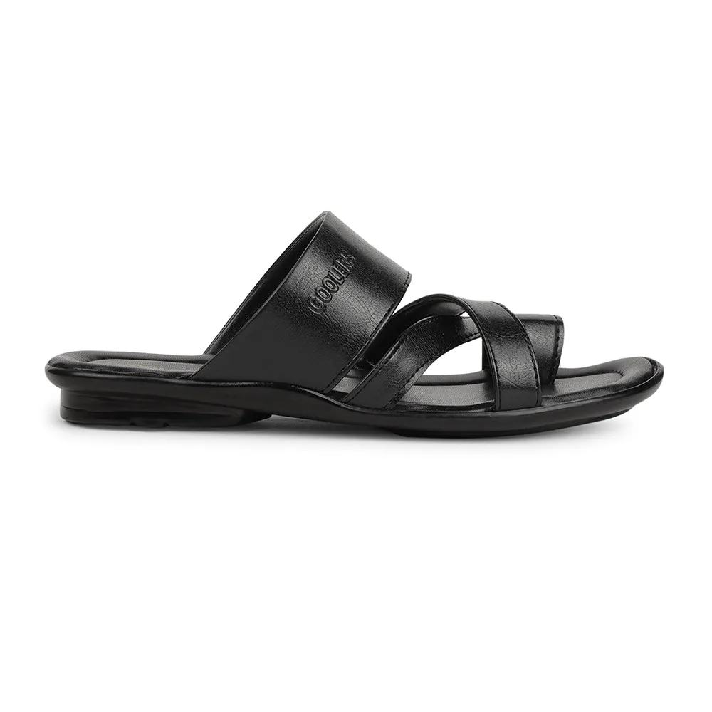 Coolers Black Casual Slipper For Men ORTIZ-36 By Liberty Feet Slippers Discount Code