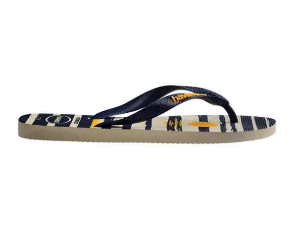HAVAIANAS TOP NAUTICAL - BEIGE.NAVY BLUE Glass Slippers Butterfly Bush