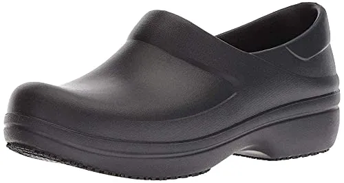 Work Boots No Laces Crocs womens Women's Neria Pro Ii | Slip-resistant Work and Nursing Shoe Clog, Black, 10 US