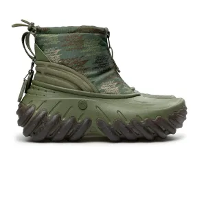 Crocs x Futura Laboratories Echo Boot | Army Green Platform Wedge Shoes Sandals
