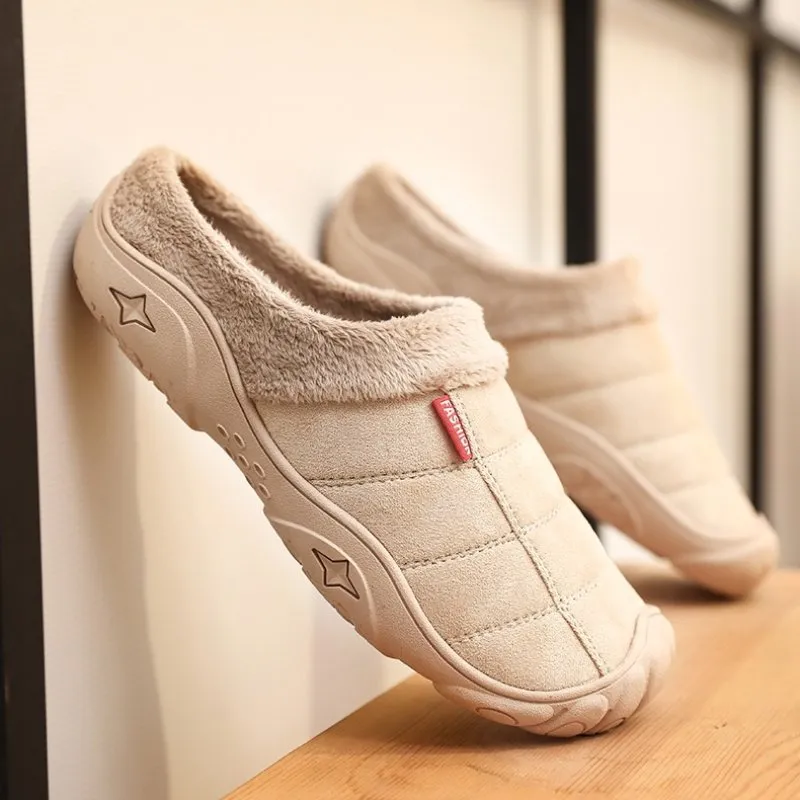 Real Genius Bunny Slippers Cuzcare Fleece Warm Slippers For Men Basic Winter Shoes