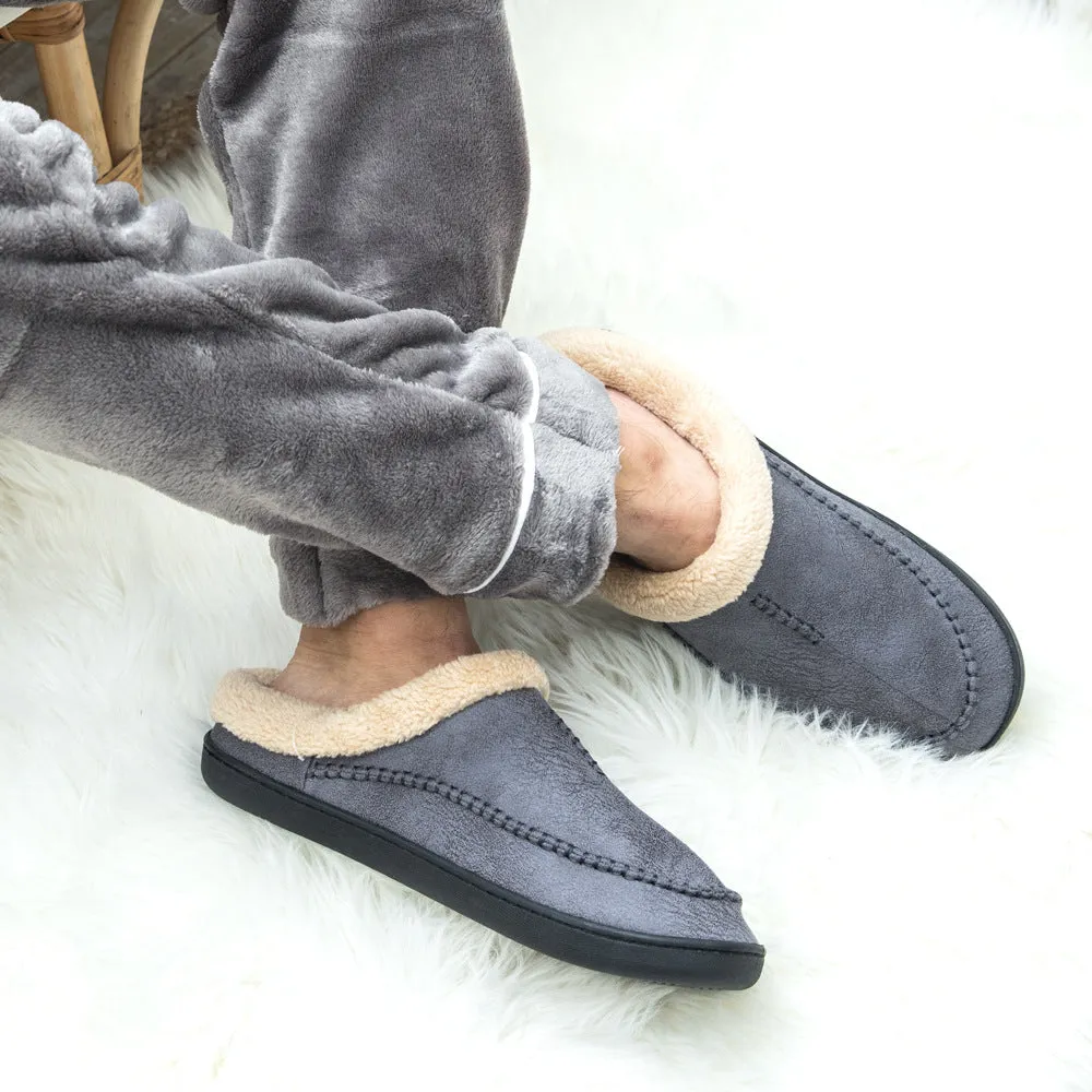 Dorothy Ruby Slippers Cuzcare Men Suede Indoor Slippers Comfy Sole Warm Shoes