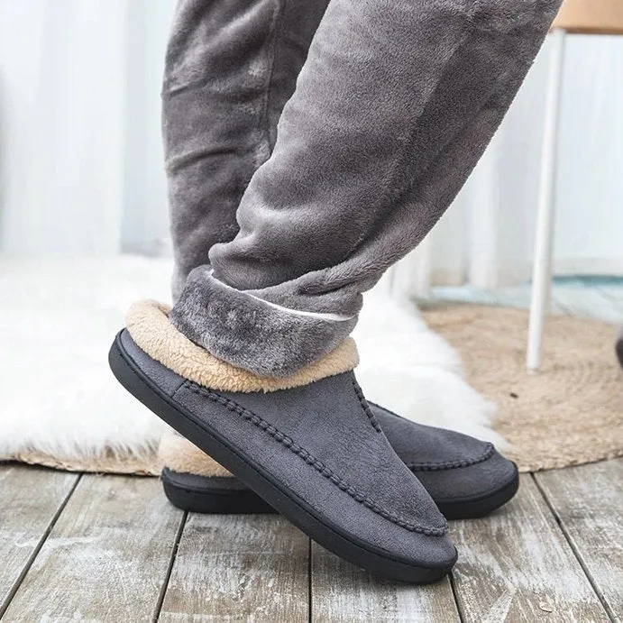 Mates Slippers Cuzcare Men Suede Indoor Slippers Comfy Sole Warm Shoes