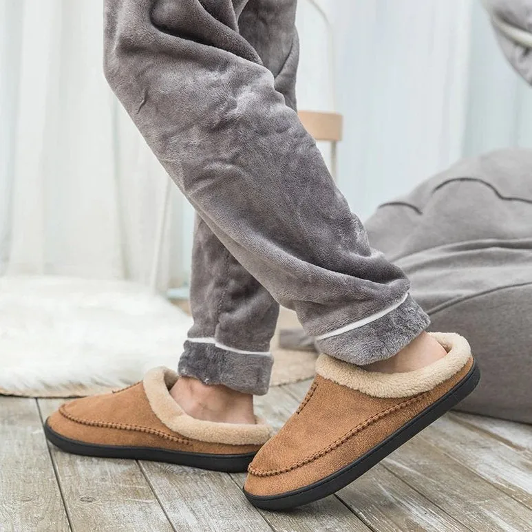 Princess Slippers Cuzcare Men Suede Indoor Slippers Comfy Sole Warm Shoes