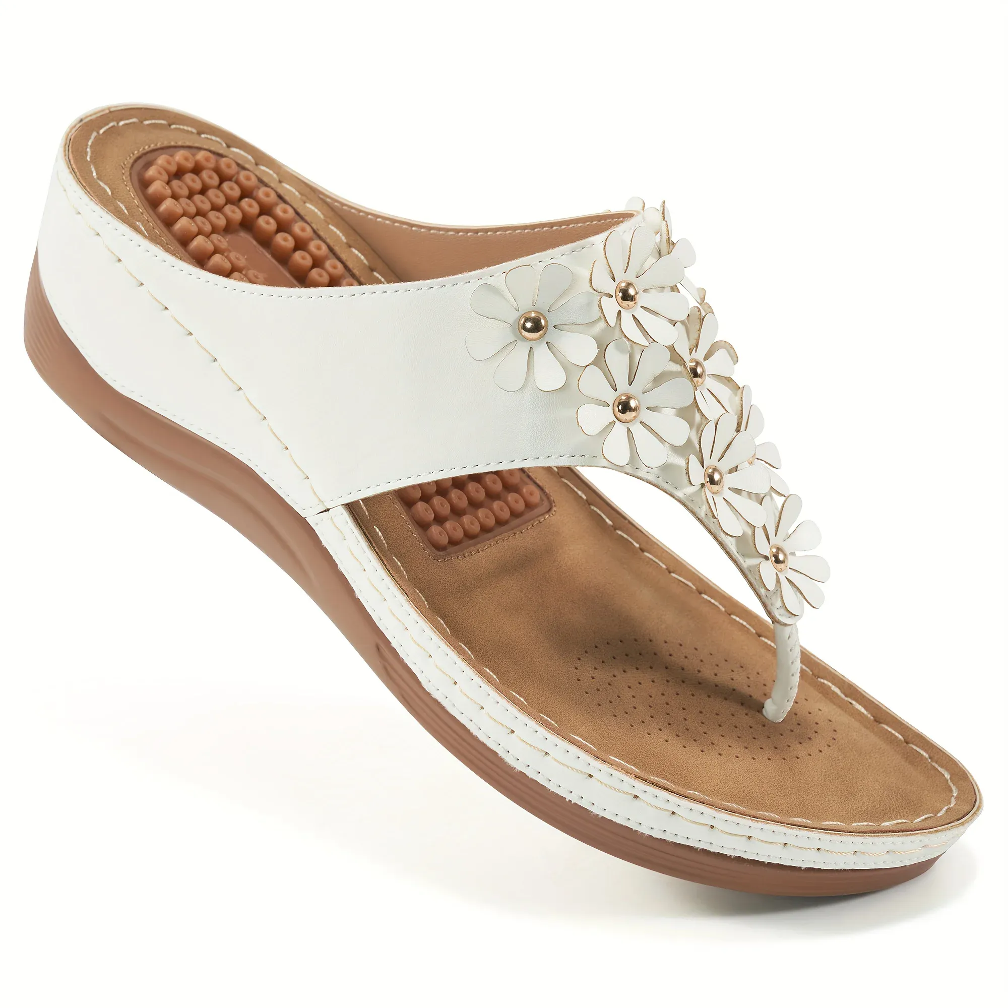 Ablanczoom Sandals Women Dressy Slippers Comfortable Wedge Platform Flip Flops for Shoes Grunden Flip Flops