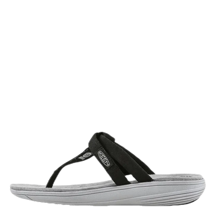 Damaya Flip Black/Grey Woman Wearing Flip Flops