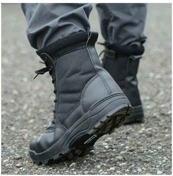 Best Lightweight Safety Toe Work Boots Tactical Military Police and Patrol Boots Men's Special Force Police Boots Safety Shoes Police Shoes Style
