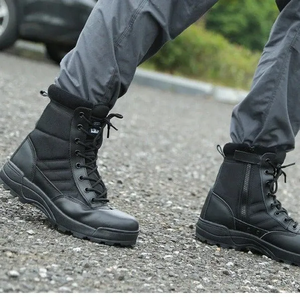 Tactical Military Police and Patrol Boots Men's Special Force Police Boots Safety Shoes Police Shoes Style Best Water Resistant Work Boots