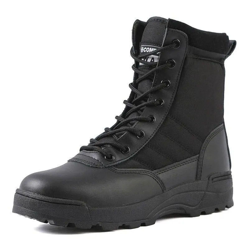 Tactical Military Police and Patrol Boots Men's Special Force Police Boots Safety Shoes Police Shoes Style Insulated Rubber Work Boots