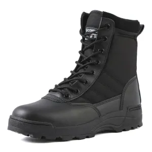 Tactical Military Police and Patrol Boots Men's Special Force Police Boots Safety Shoes Police Shoes Style Steel Toed Work Boot