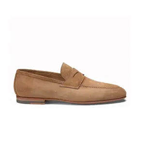 Suede Tan Loafer Slip-on Shoes Journey West Loafers