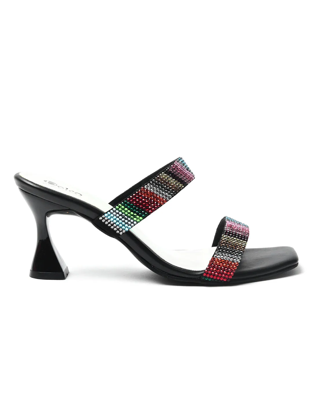 Dazzling Muse Kitten Heel Slip-Ons Wide Slip On Shoes