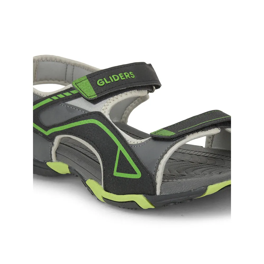 Gliders (Black) Casual Sandals For Men GRACIA-06E By Liberty Initial Slippers