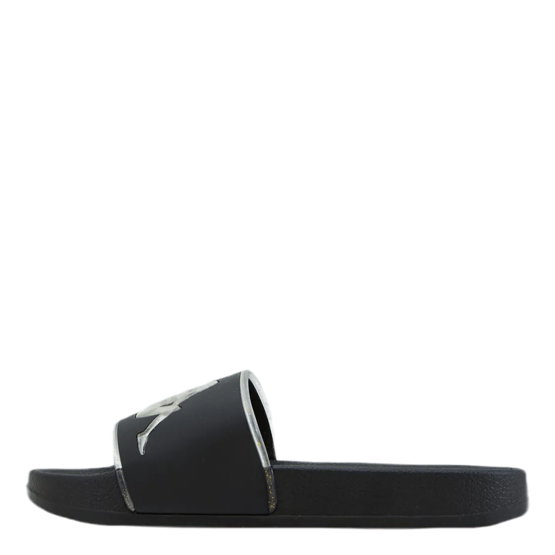 Slipper, Authentic Aqua 1 Black/Gold Flip Flops With Toe Ring