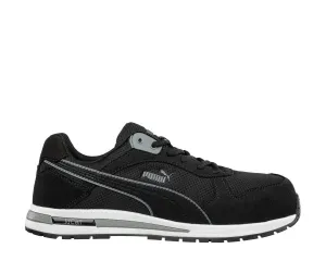Puma Men's 643185 Front Side Black Gray Low Composite Safety Toe Metal Free Work Shoes Puma Golf Shoes Ignite Elevate