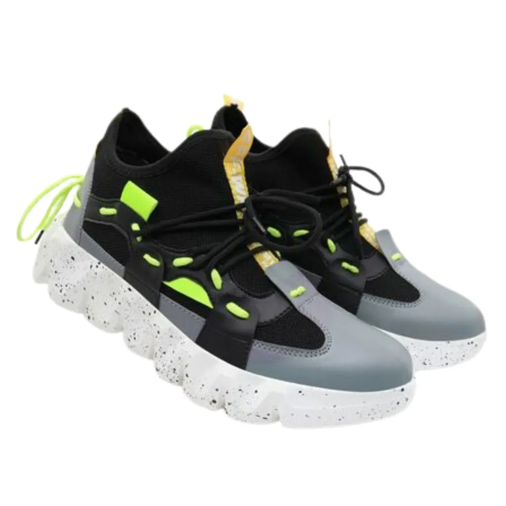 Toussaint Running Shoes Designed Reflecting Laces Around Running Sports Shoes For Men