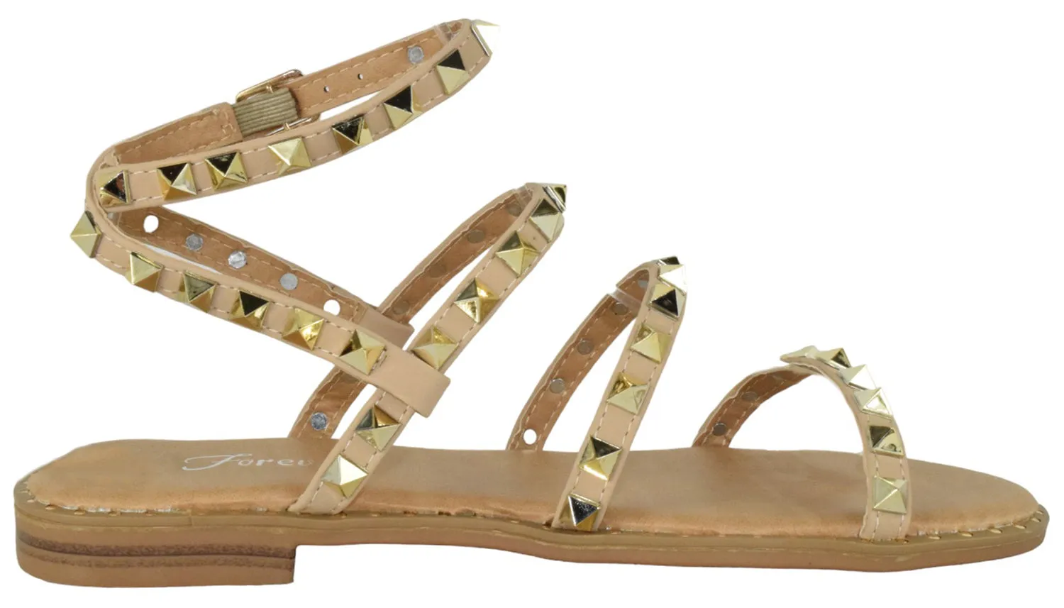 DING-28 Taupe Forever Shoes Sandals Platform