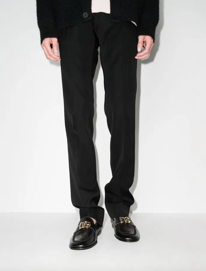 Dolce & Gabbana Interlocking DG-plaque leather loafers Lux Pinch Penny Loafers