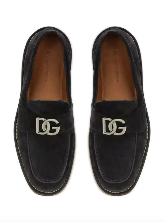 Dolce & Gabbana logo-lettering suede loafers Bally Loafers Sale