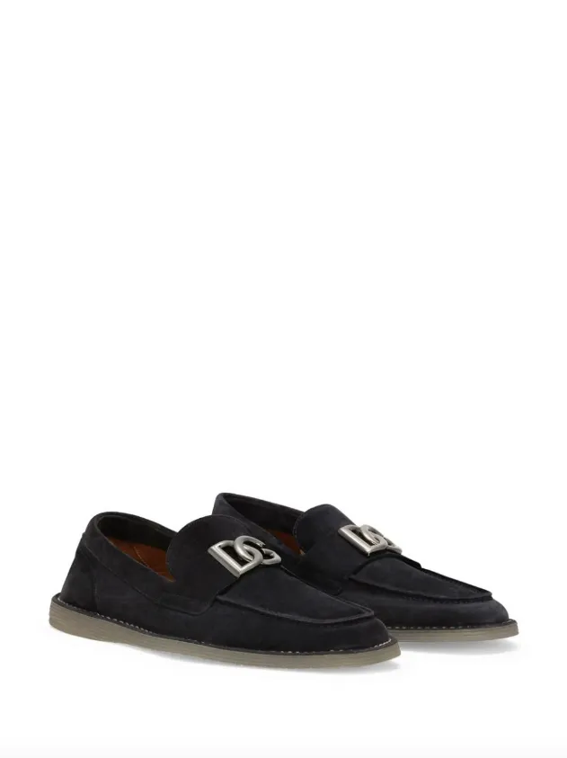 Dolce & Gabbana logo-lettering suede loafers City Loafers