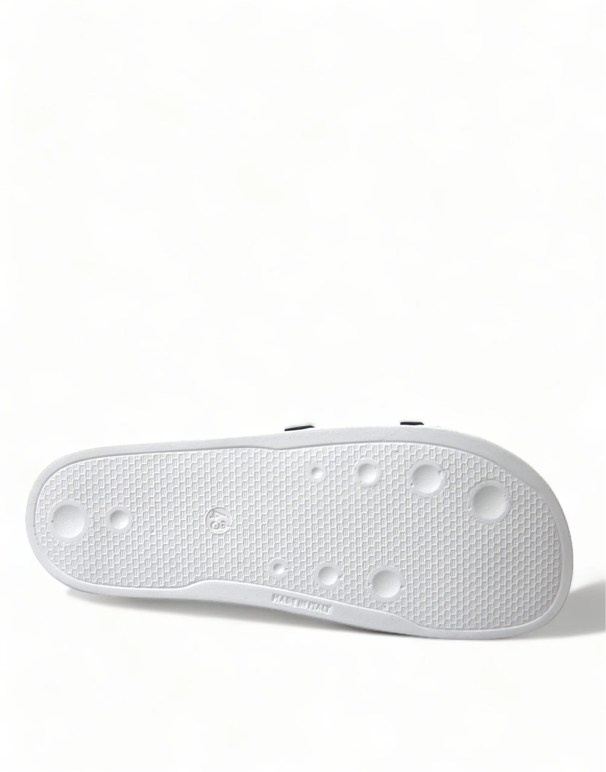 Ladies House Shoes Slippers Dolce & Gabbana White Rubber Sandals Slippers Beachwear Men Shoes