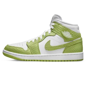Air Jordan 1 Mid SE Wmns 'Green Python' Asics Shoes Trainers