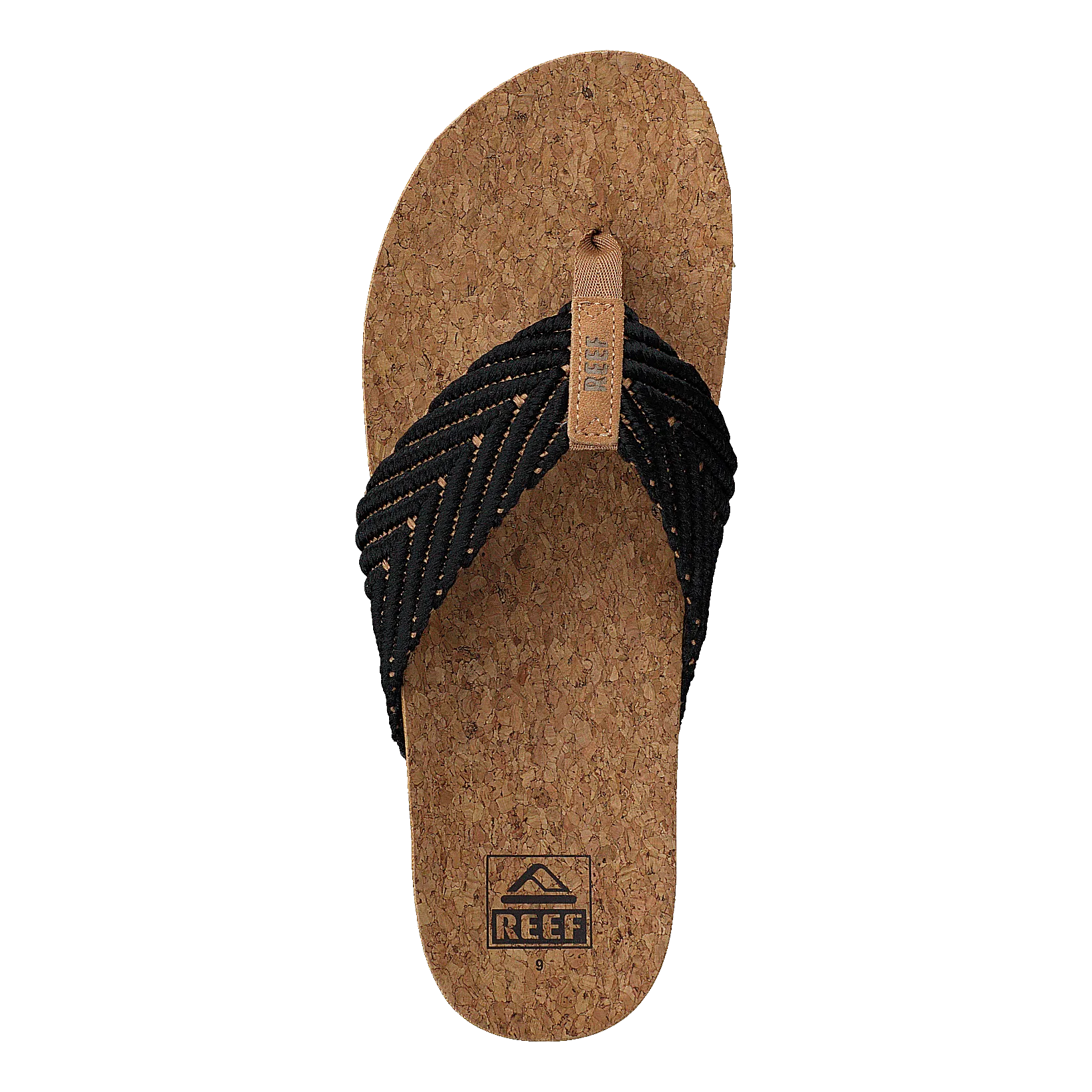 Narrow Flip Flops Reef Cushion Strand Black/natural