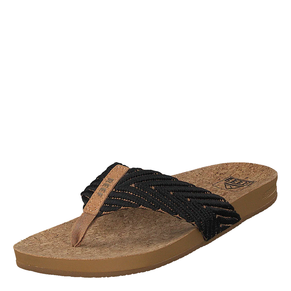 Reef Cushion Strand Black/natural Interchangeable Strap Flip Flops