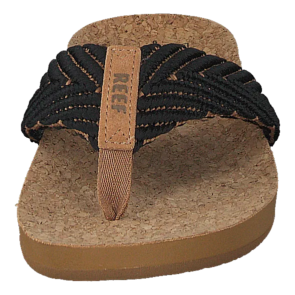 Reef Cushion Strand Black/natural Funky Flip Flops