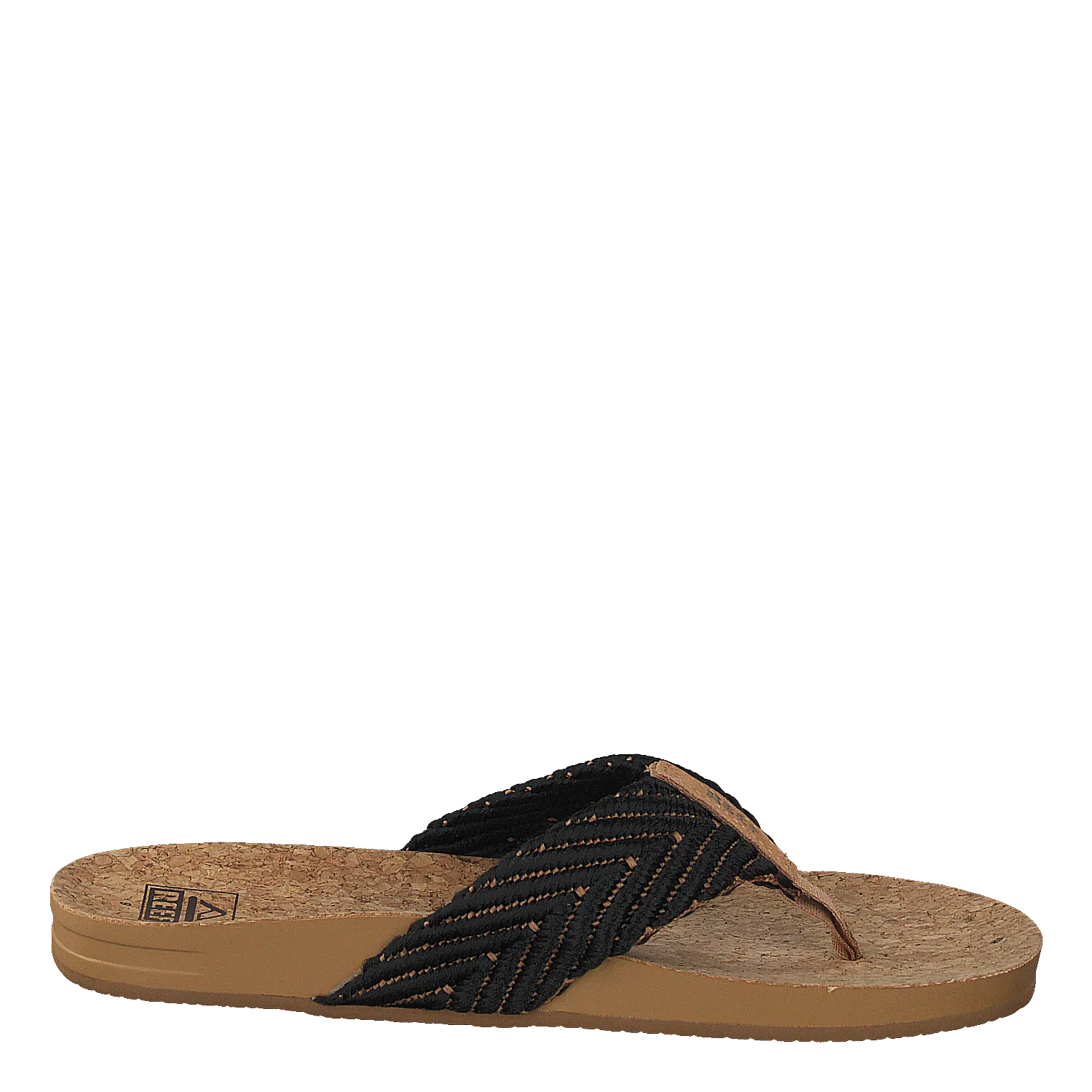 Glitter Jelly Flip Flops Reef Cushion Strand Black/natural
