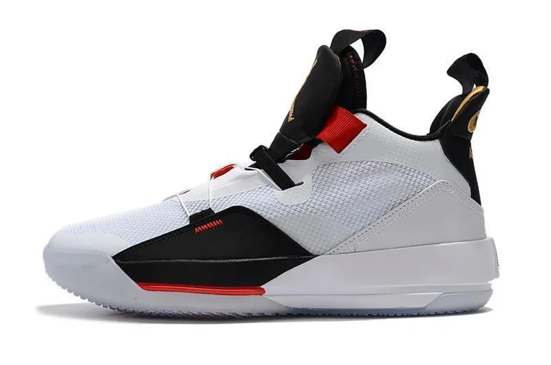 Nike Air Jordan 33 White Black Red Men Shoes Sale Size US 7,8,8.5,9.5,10,11,12 Motion Control Asics Running Shoes