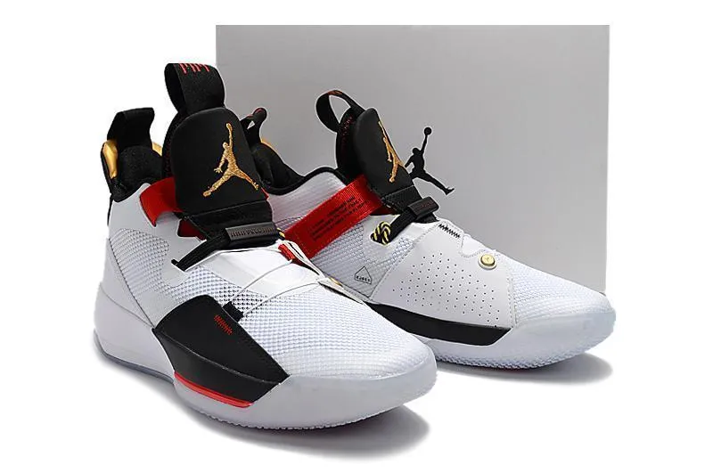 Nike Air Jordan 33 White Black Red Men Shoes Sale Size US 7,8,8.5,9.5,10,11,12 Asics Shoes Gel Venture 5