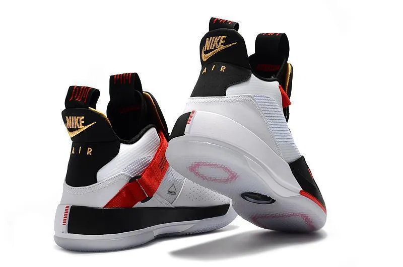 Sizing Asics Running Shoes Nike Air Jordan 33 White Black Red Men Shoes Sale Size US 7,8,8.5,9.5,10,11,12