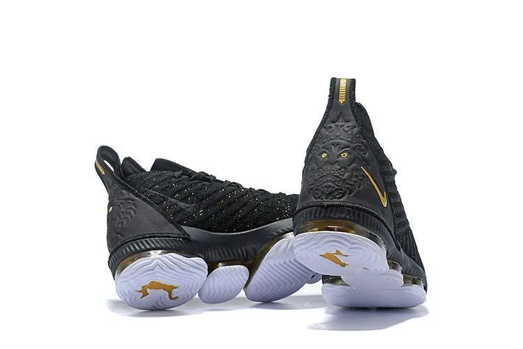 Asics Shoes Outfit Nike Lebron XV 16 EP Black Gold Men Shoes Sale Size US 7-12