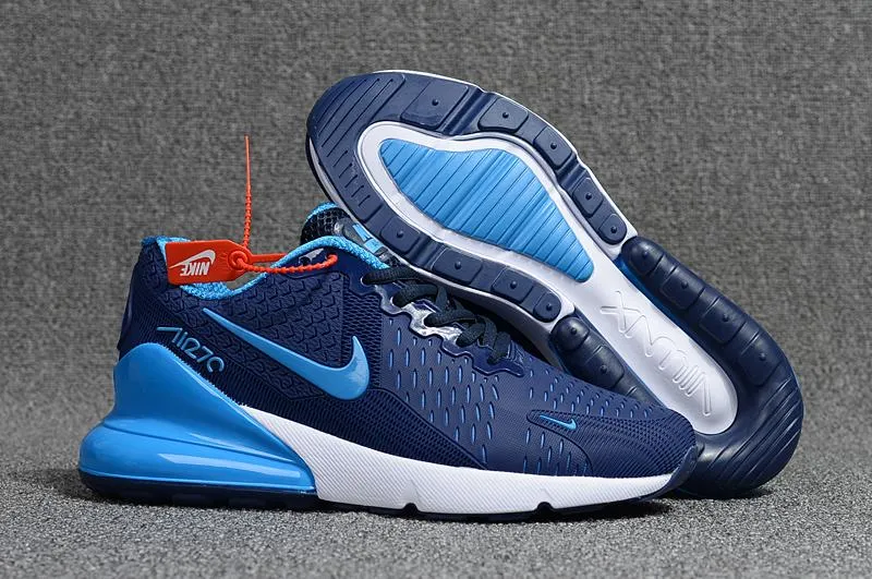 Nike Air Max 270 Blue Navy Sneaker Shoes Sale Men Women Size 5.5 - 11 Tiger Asics Running Shoes
