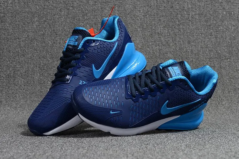 Nike Air Max 270 Blue Navy Sneaker Shoes Sale Men Women Size 5.5 - 11 Asics Graffiti Wrestling Shoes