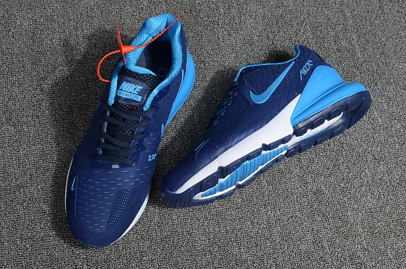 Nike Air Max 270 Blue Navy Sneaker Shoes Sale Men Women Size 5.5 - 11 Asics Vegan Running Shoes