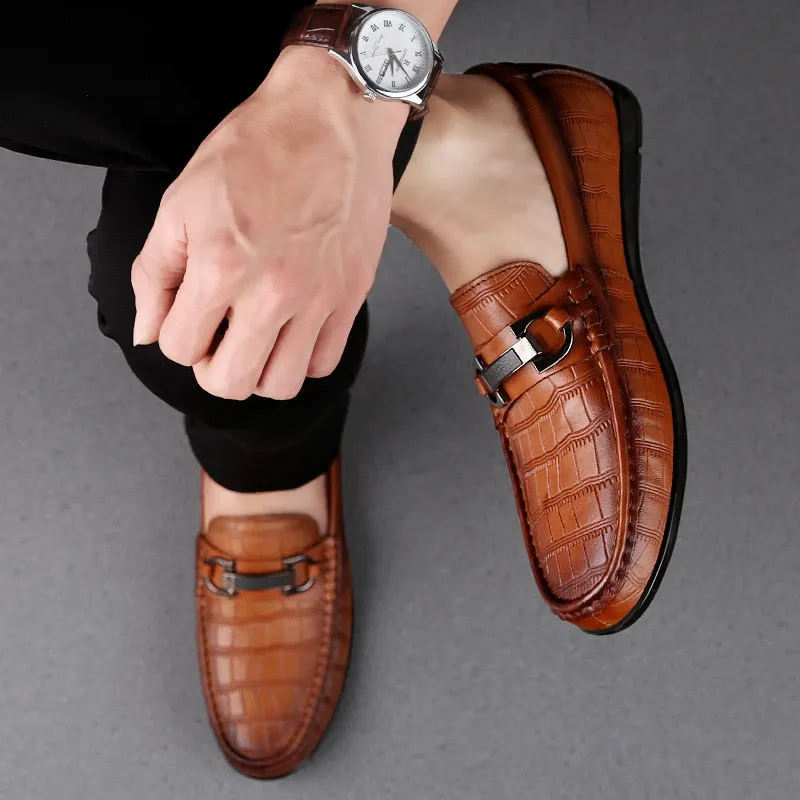 Trendy Flat Work Shoes Men Loafers Real Leather Shoes Fashion Men Boat Shoes Brand Men Casual Leather Shoes Male Flat Shoes 2019 New Big Size 45 C4