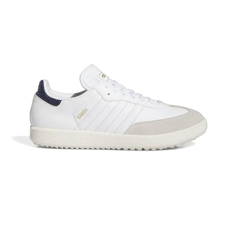 adidas Samba Spikeless Golf Shoes - White/Navy Shoe Size Adidas