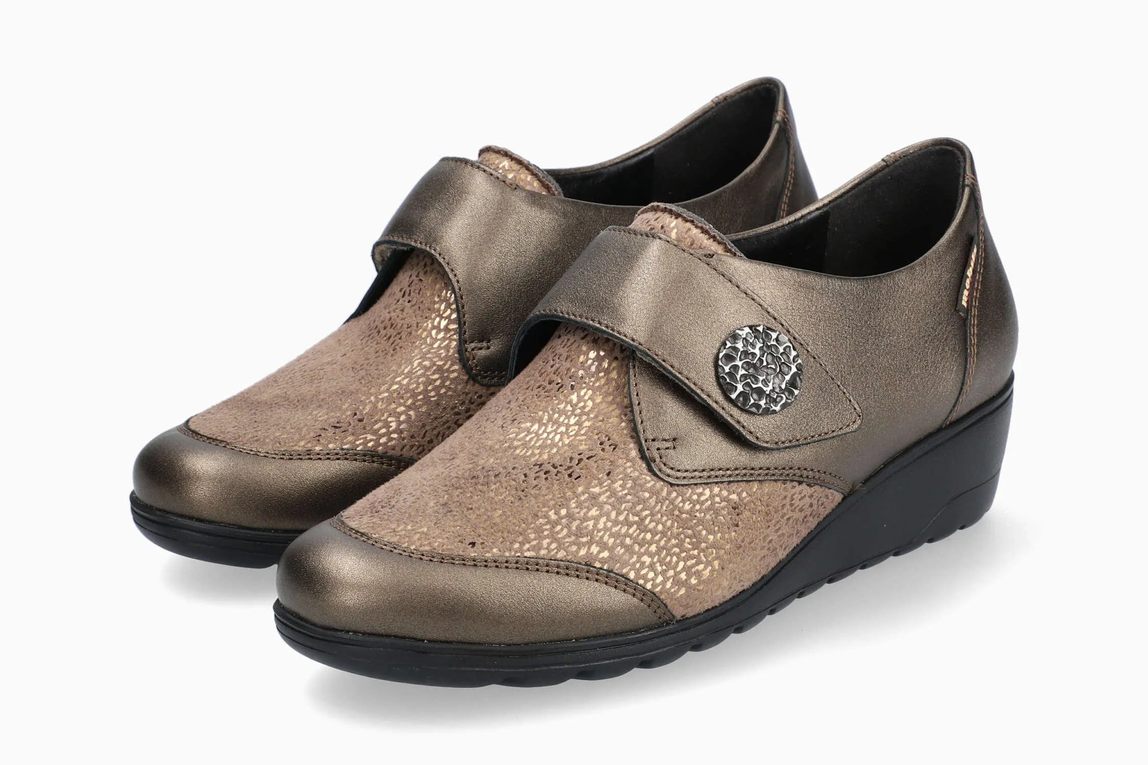 Branda - Dark Taupe Plaid Slip Ons