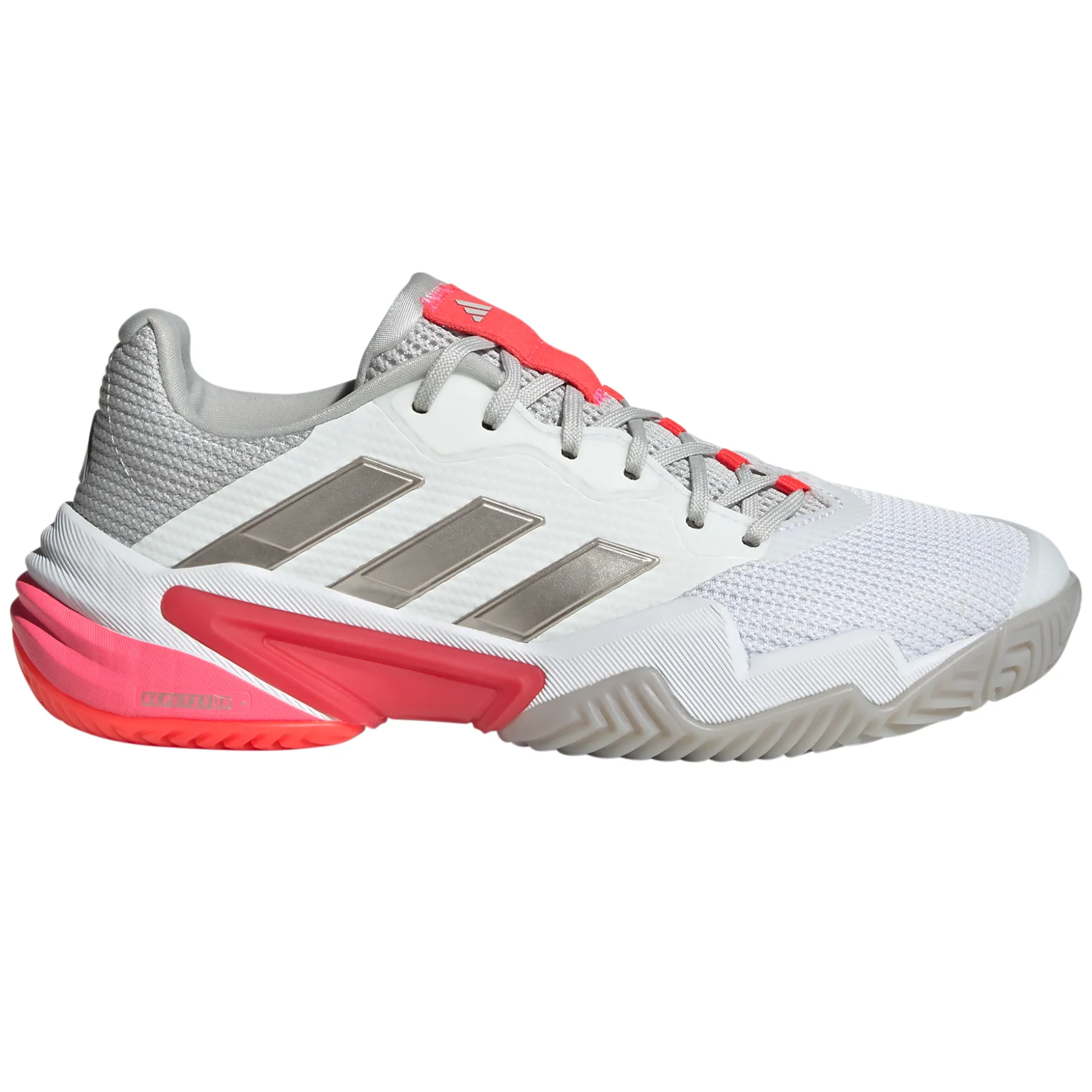Adidas Barricade 13 Womens Tennis Shoes - Cloud White/Champagne Met. /Lucid Red Adidas Shoes At Kohl's