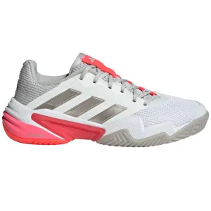 Kobe Bryant First Adidas Shoes Adidas Barricade 13 Womens Tennis Shoes - Cloud White/Champagne Met. /Lucid Red