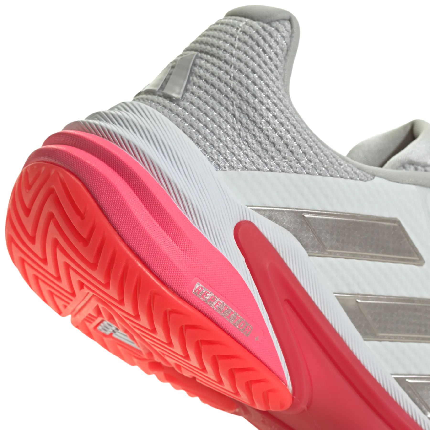 Adidas Barricade 13 Womens Tennis Shoes - Cloud White/Champagne Met. /Lucid Red Adidas Sneaker Shoes