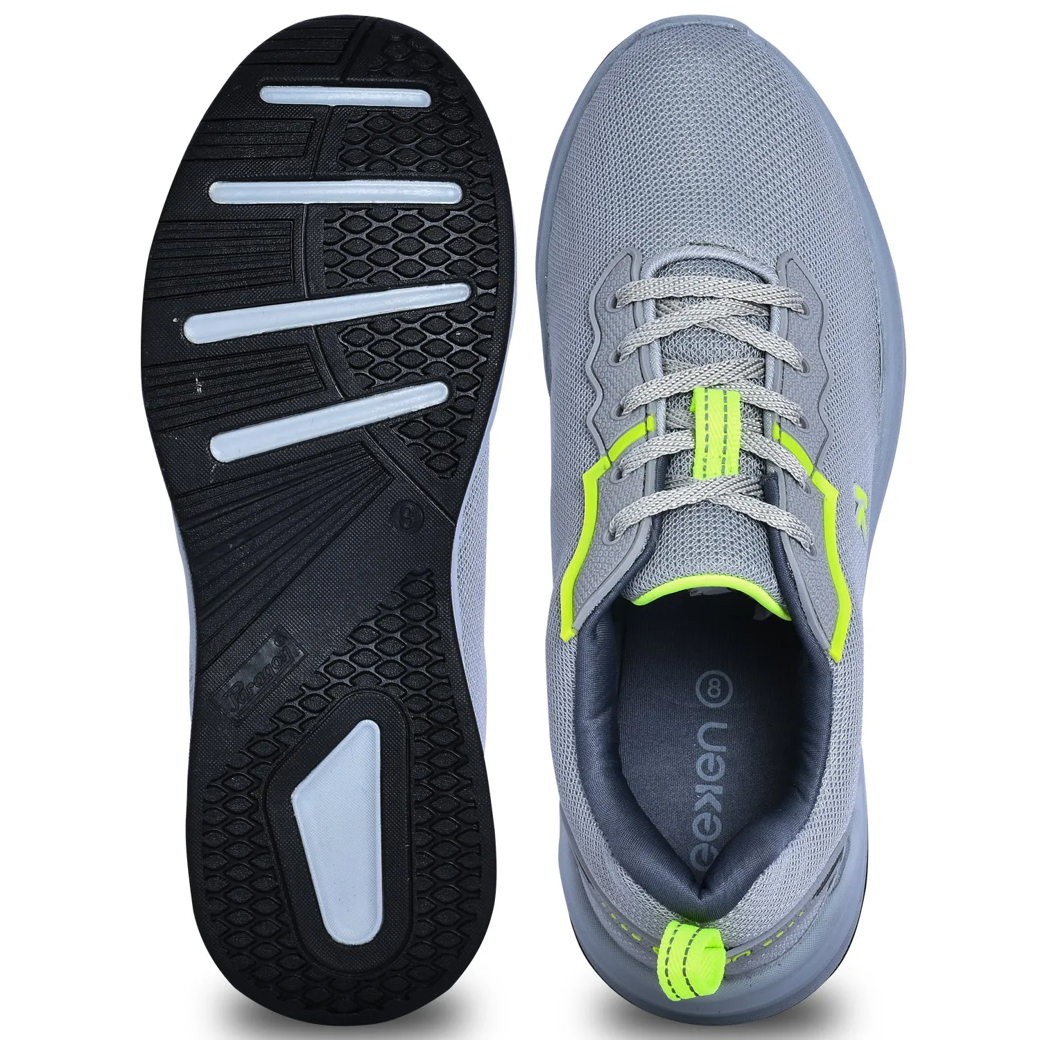 Running Shoes With Toes Eeken KESHGIA114 Grey Lightweight Soft Cushioned Walking Shoes For Men